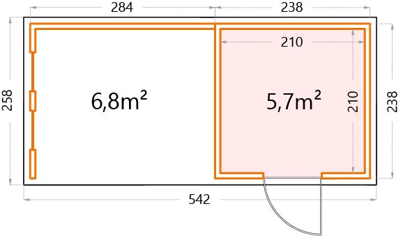 Garden house floor plan