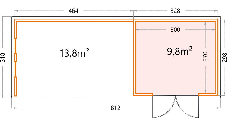 Garden house floor plan