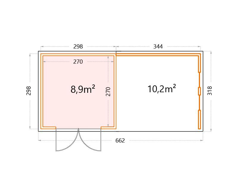 Garden house floor plan