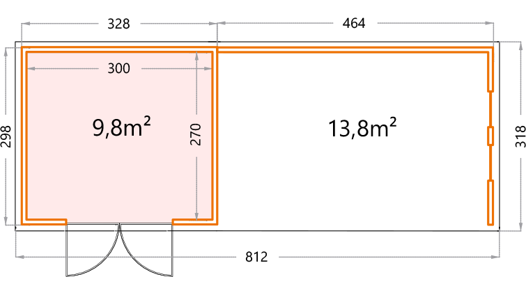 Garden house floor plan