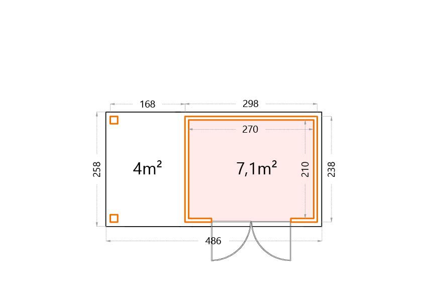 Garden house floor plan