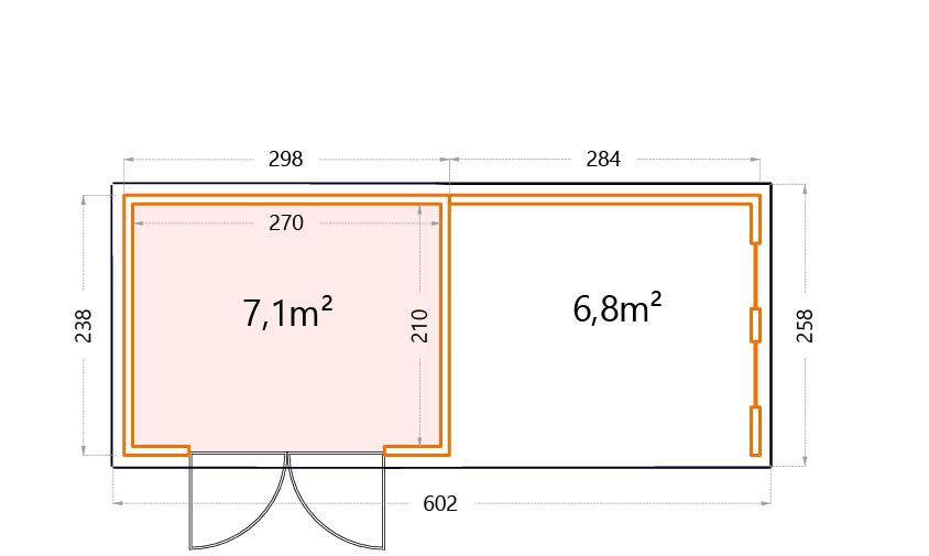 Garden house floor plan